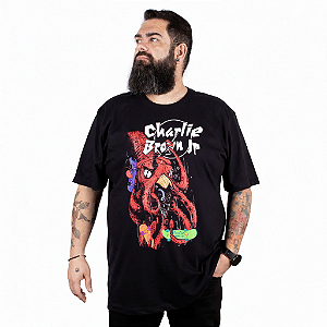 Camiseta Plus Size Charlie Brown Jr Zóio De Lula Preta - Oficial