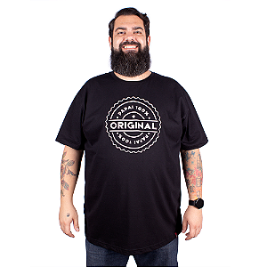 Camiseta Plus Size 100% Original Preta.