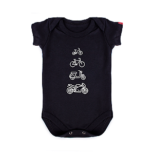 Body Bebê Moto Evolução Speed Preto