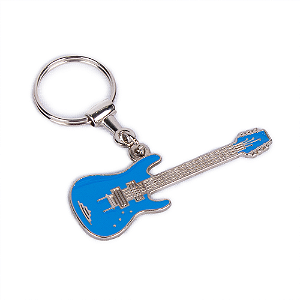 Chaveiro Metal Guitarra - Azul