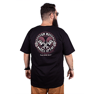 Camiseta Plus Size Wheels Of Fire Motorcycle - Preta.
