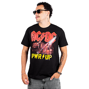 Camiseta ACDC Power Up Palco Preta - Oficial