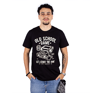 Camiseta Old School Game - Preta.