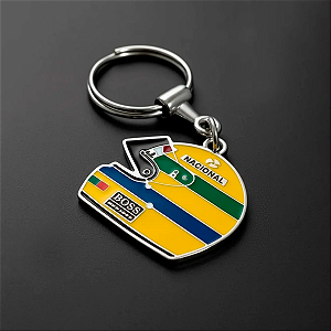 Chaveiro Metal Capacete - Ayrton Senna