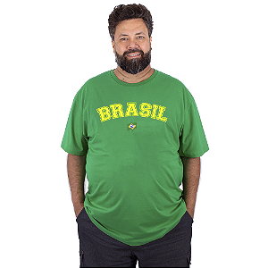 Camiseta Plus Size Brasil - Clássico.