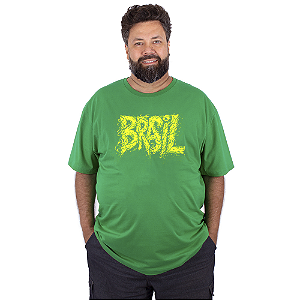 Camiseta Plus Size Brasil - Rabiscos.