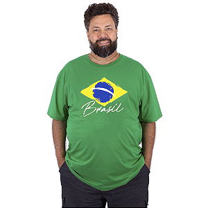 Camiseta Plus Size Brasil - Torcida.