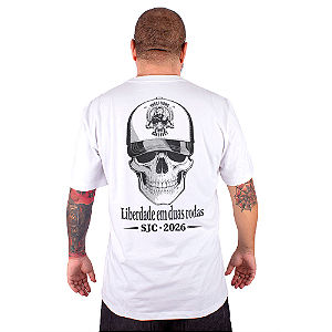 Camiseta Plus Size Three Lions Bike Fest Oficial 2026 Branca
