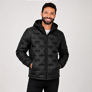 Jaqueta Masculina Puffer Metallassê - Preta