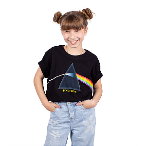 Camiseta Teen Pink Floyd Dark Side Preta - Oficial