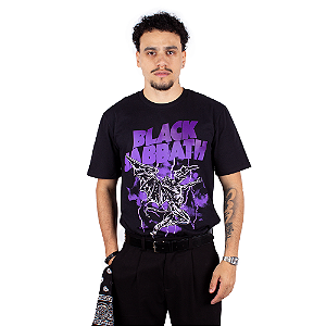 Camiseta Black Sabbath Henry Purple Preta - Oficial