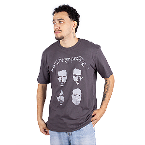 Camiseta Metallica Tour 91 92 Cinza - Oficial