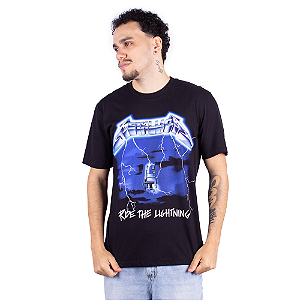 Camiseta Metallica Ride The Lightning Preta - Oficial