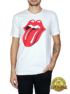 Camiseta Rolling Stones Branca Oficial