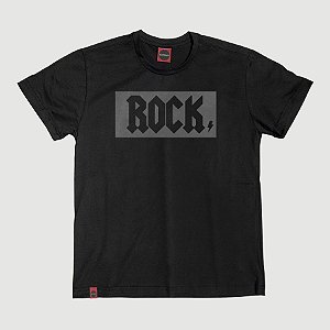 Camiseta Juvenil Rock Preta.