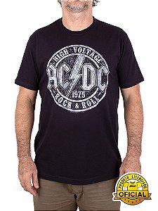 Camiseta ACDC High Voltage Preta Oficial