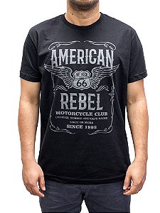 Camiseta Moto American Rebel Preta.