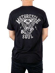 Camiseta Motorcycle Soul Preta.
