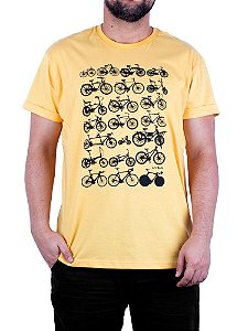 Camiseta Bicicletas Amarela.