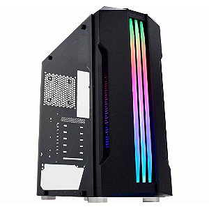 Gabinete Gamer K-mex Bifrost, Mid Tower, LED RGB, Lateral de Acrílico