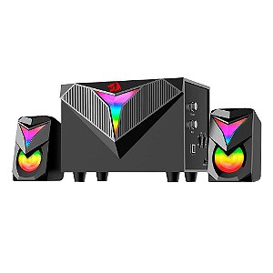 Caixa de Som Gamer e Subwoofer Redragon Toccata, 11W RMS, RGB, USB, preto