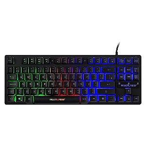 Teclado Gamer Multilaser TKL Rainbow TC261, ABNT2