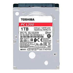HD Toshiba L200, 1TB, 2.5", Notebook, SATA