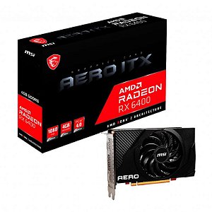 Placa de Vídeo MSI AMD Radeon RX 6400 Aero Itx 4GB GDDR6