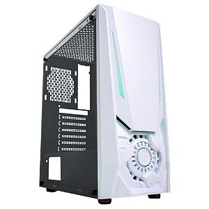 Gabinete Kmex Jaeger I, Mid Tower, Lateral em Vidro Temperado, Branco