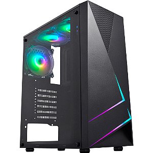 Gabinete Kmex Kratos 2, Mid Tower, Lateral em Acrílico