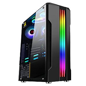 Gabinete Mymax Ciclope, Mid Tower, Lateral de Vidro, Preto