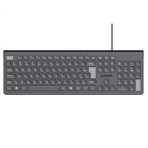 Teclado Pcyes Soft Keyboard ABNT2 Preto