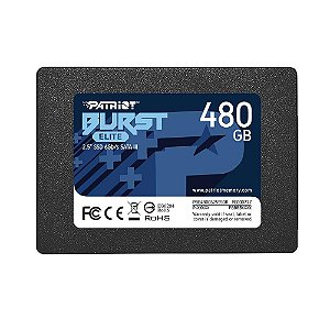 SSD Patriot Burst Elite 480GB, SATA, Leitura 450MB/s, Gravação 320MB/s