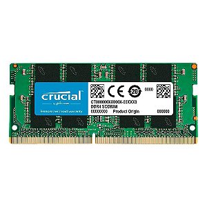 Memória RAM Notebook Crucial 8GB DDR4, 2666MHz