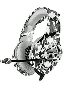 Headset Gamer Onistek ON-FN601 P3 Camuflado/Cinza