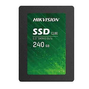 SSD Hikvision C100 240GB, SATA, Leitura 550MB/s, Gravação 420MB/s