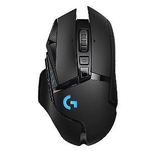 Mouse Gamer Logitech G502 s/fio Lightspeed Lightsync, Ajuste Peso, 11 Botões, Recarregável, RGB, 16000DPI