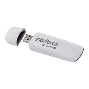 Adaptador Wireless USB Intelbras Action A1200, ‎2,4GHz 300 Mbps e 5 GHz 867 Mbps