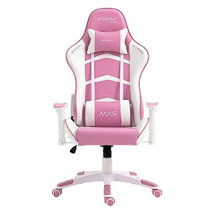 Cadeira Gamer Mymax MX5 Branco e Rosa