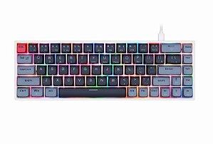 Teclado Gamer Mecânico Revenger Blacklion TE-BKL003, Switch Red, RGB Azul Marinho/Azul