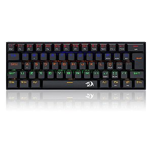 Teclado Gamer Mecânico Redragon Lakshmi 60% , Rainbow, Switch Blue