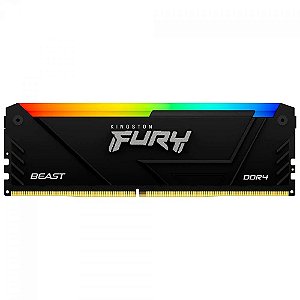 Memória RAM Kingston Fury Beast RGB, 8GB, DDR4, 3200MHz, CL16, KF432C16BB2A/8