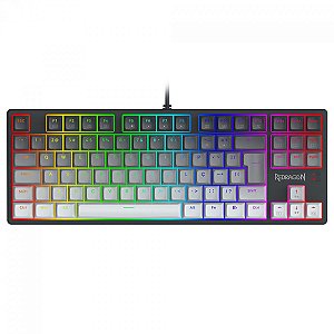 Teclado Gamer Mecânico Redragon Daksa, Preto/Cinza, RGB, Switch Brown