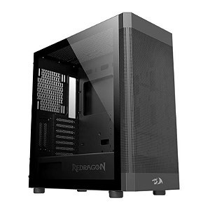 Gabinete Redragon Aeroglass, Mid Tower, Lateral em Vidro Temperado, Preto