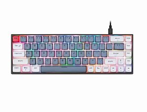 Teclado Gamer Mecânico Revenger Blacklion TE-BKL003, Switch Red, RGB Azul/Branco