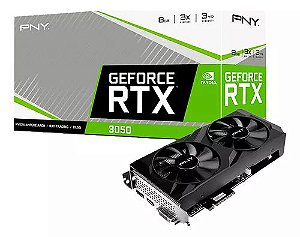 Placa de Vídeo PNY Nvidia Geforce RTX 3050 8Gb Gddr6
