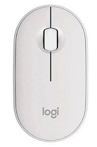 Mouse sem fio Logitech Pebble M350S, 4000 DPI, branco