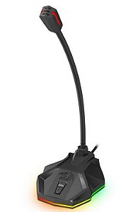 Microfone Gamer Redragon Stix, RGB, USB