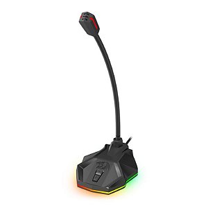 Microfone Gamer Redragon Stix, RGB, USB