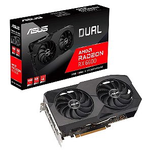 Placa de Vídeo RX6600 ASUS V2 Dual 8Gb Gddr6